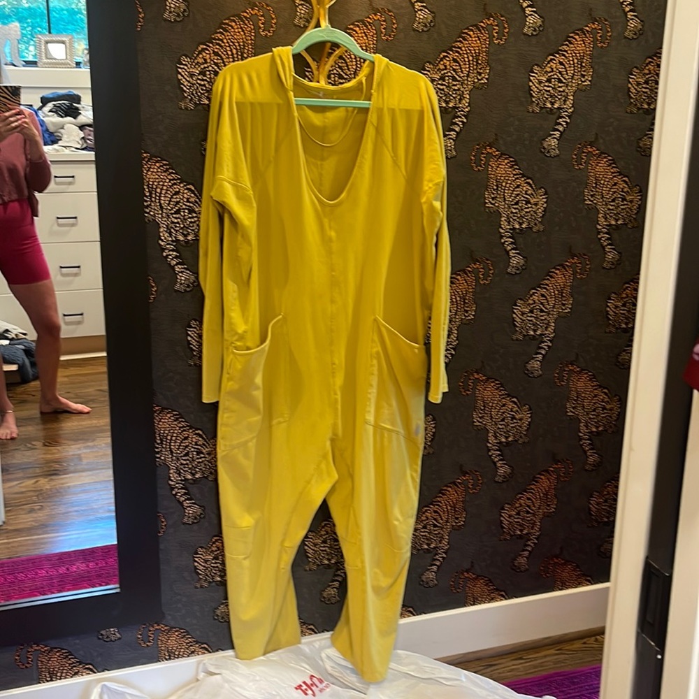 Free people hot shot hooded onesie jumpsuit romper